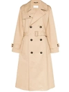 Maison Margiela Oversized Trench Coat In Brown