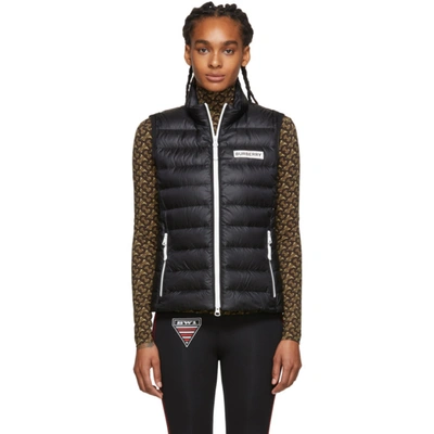 Burberry Feather Down Sleeveless Puffer Jacket In Black
