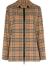 Burberry Vintage Check Windbreaker In Braun