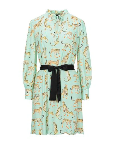 Pinko Short Dresses In Light Green