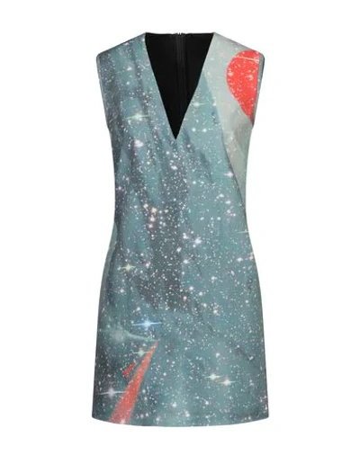 Pinko Short Dresses In Turquoise