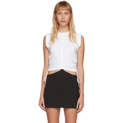 Alexander Wang T Alexanderwang.t White Wash And Go Twist Tank Top