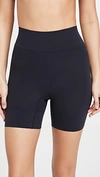 Yummie Bria No Roll Wide Hem Shorts In Black