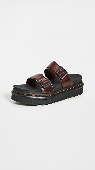 dr martens beige myles slider sandals