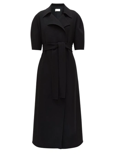 The Row Harriet Wool And Cashmere-blend Felt Coat In Black