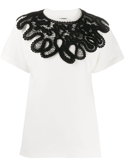 Jil Sander Embroidery Detailing T-shirt In White
