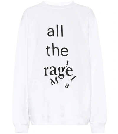 Maison Margiela All The Rage Cotton Sweatshirt In White