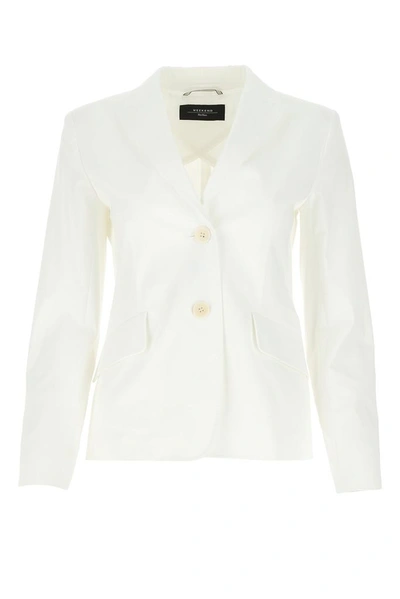 Weekend Max Mara Max Mara Weekend Granada Blend Cotton Jacket: In White