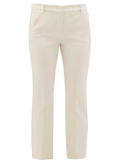 Weekend Max Mara Max Mara Weekend Novak Blend Cotton Trousers In Beige