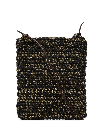 Nicholas Daley Woven-style Crochet Shoulder Bag In Black