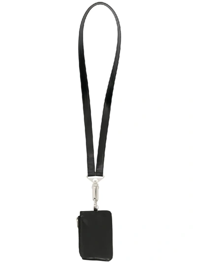 Acne Studios Lanyard Zipped Wallet In Black