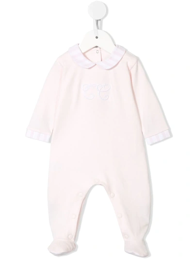 Tartine Et Chocolat Babies' Peter Pan Collar Pajamas In Pink