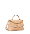 Tory Burch Kira Chevron Top-handle Satchel In Devon Sand