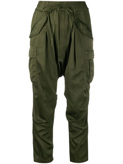 R13 Harem Cargo Pants In Olive/army