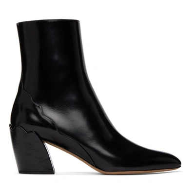 Chloé Chloe Black Lauren Ankle Boots In 001 Black