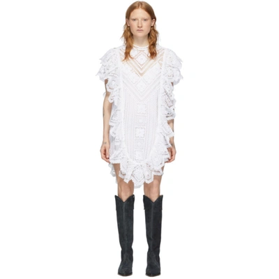 Isabel Marant White Zanetti Short Dress In 20wh White