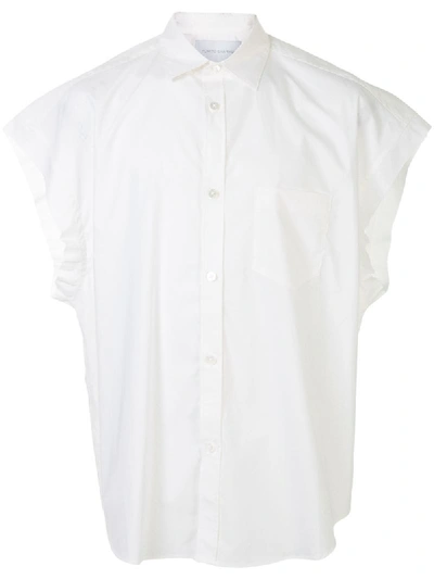 Fumito Ganryu Short Sleeved Buttoned Shirt In White
