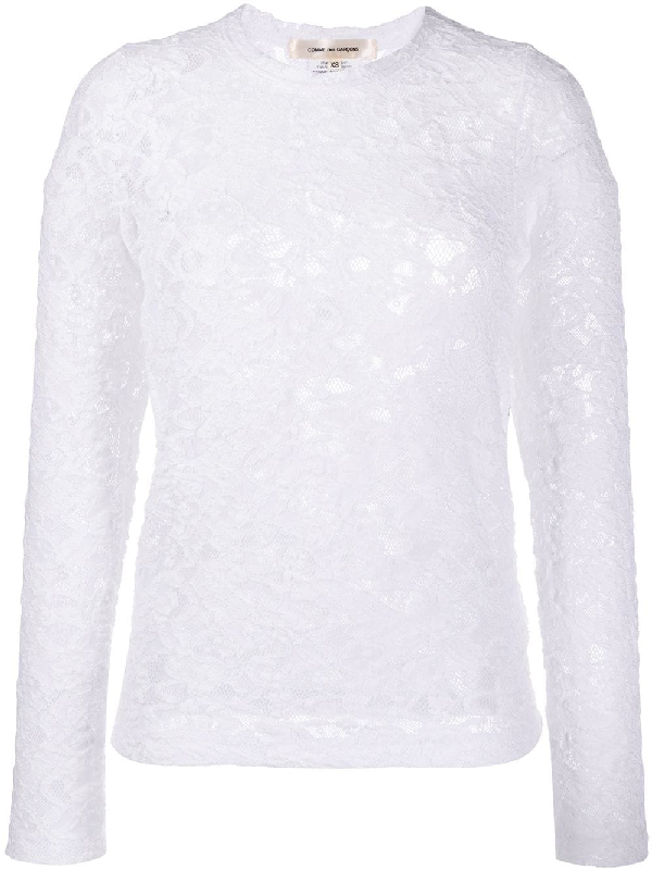 comme des garcons white long sleeve