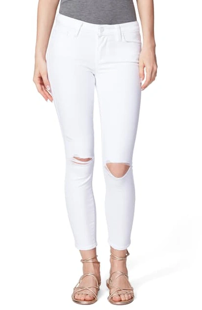 Paige Verdugo Ripped Crop Skinny Jeans In Leche Destructed