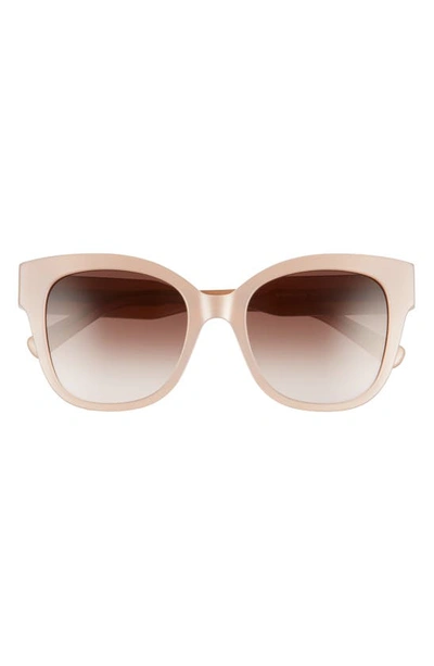 Rebecca Minkoff Martina 52mm Cat Eye Sunglasses In Plum Pink/ Brown
