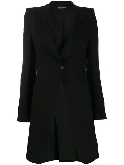 Ann Demeulemeester Single-breasted Fitted Coat In Black