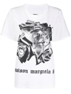 Mm6 Maison Margiela Floral Print T-shirt In White