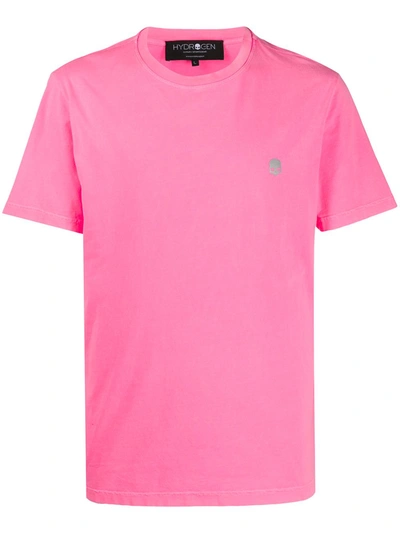 Hydrogen Logo-print Crew Neck T-shirt In Pink