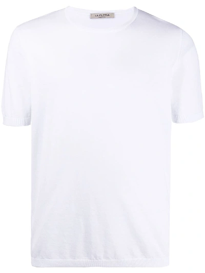 Fileria Knitted Crew Neck T-shirt In White