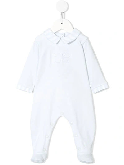 Tartine Et Chocolat Babies' Ruffle Trim Romper In White