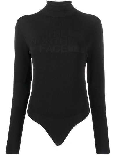 The North Face Logo Print Bodysuit In Black