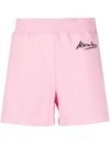 Moschino Logo Signature Running Shorts In Pink