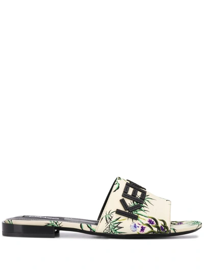 Kenzo Kruise 'sea Lily' Mules In Neutrals