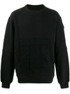 Maharishi Cargo Pocket Sweatshirt In Black