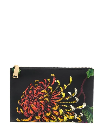 Dsquared2 Sea Lily Print Clutch Bag In Multicolor