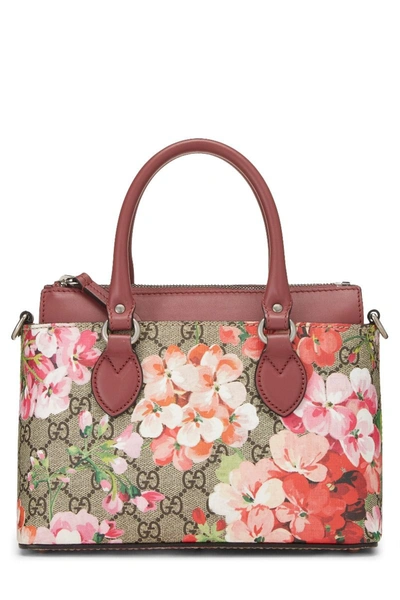 Pre-owned Gucci Pink Gg Blooms Supreme Canvas Handbag Mini