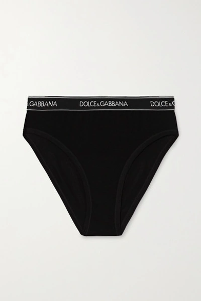 Dolce & Gabbana Generation Z Stretch-jersey Briefs In Black