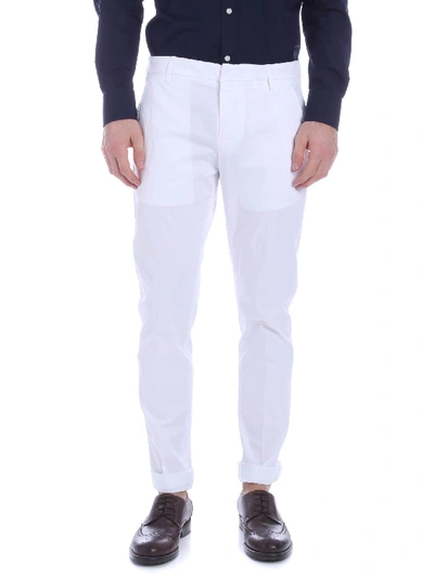 Dondup White Gaubert Cotton Jeans