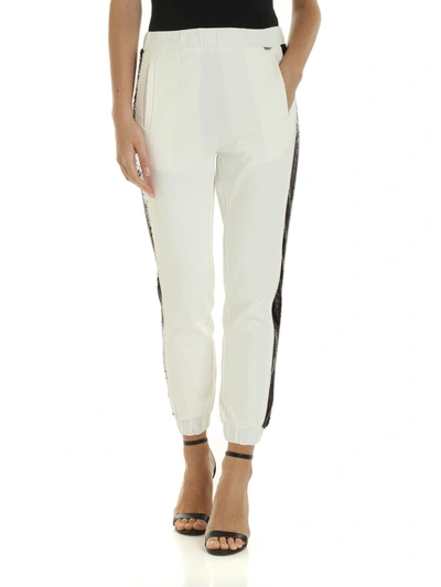 Twinset Sequin Bands Pants In White