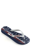 Havaianas Top Nautical Flip Flop In Navy Blue/ White/ Apache Red