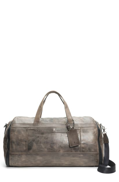 leather garment duffle bag