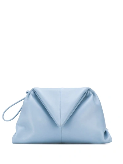 Bottega Veneta Ice Blue Angular Clutch Bag In Light Blue