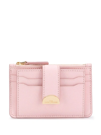 Marc Jacobs Engraved Logo Wallet In Pink