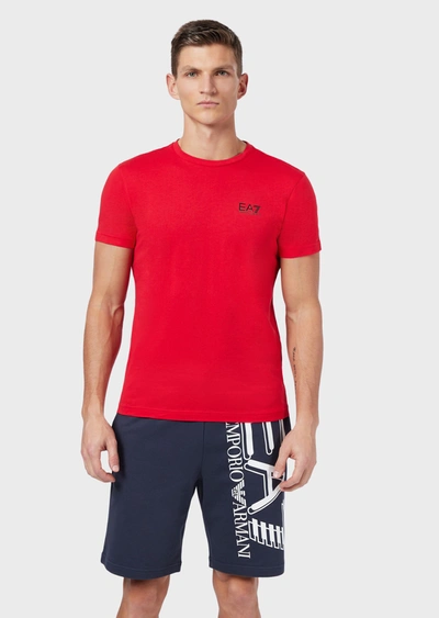 Emporio Armani Core Identity Pima Cotton T-shirt In Red
