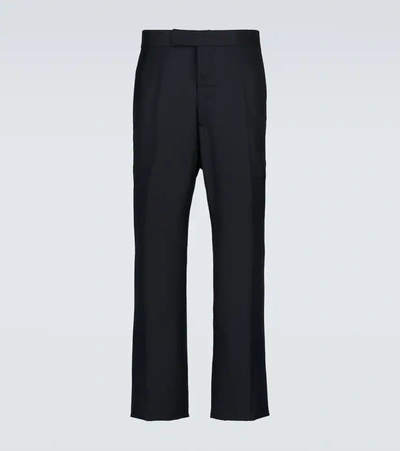 Thom Browne Super 120s Wool Twill Pants In Blue