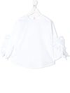 Il Gufo Kids' Frill-detail Long Sleeve Top In White