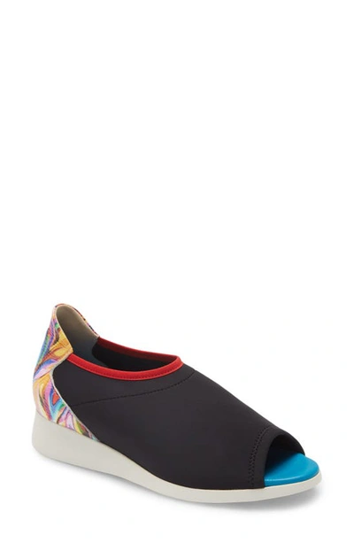 Arche Gaorey Slip-on Sneaker In Noir/ Color Leather