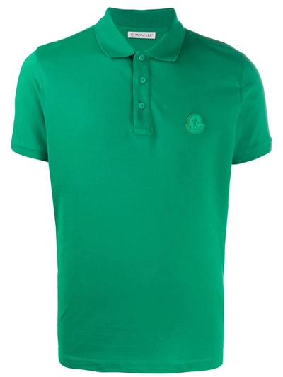 Moncler Logo贴花polo衫 In Green