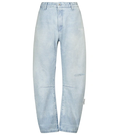Off-white High-rise Wide-leg Jeans In Blue