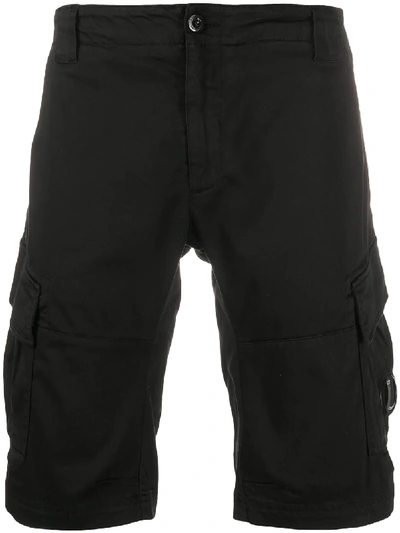 C.p. Company Straight-fit Cargo Shorts In Black