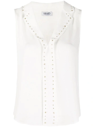 Liu •jo Stud Detail Blouse In White